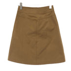 Celine Cotton Twill Short Skirt Brown 34 — view 2