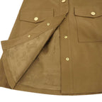 Celine Cotton Twill Short Skirt Brown 34 — view 5
