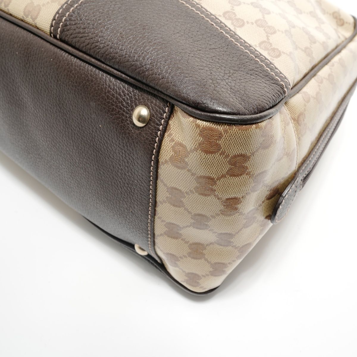 Gucci Boston Bag Sherry Line GG Crystal Gold Canvas — view 6