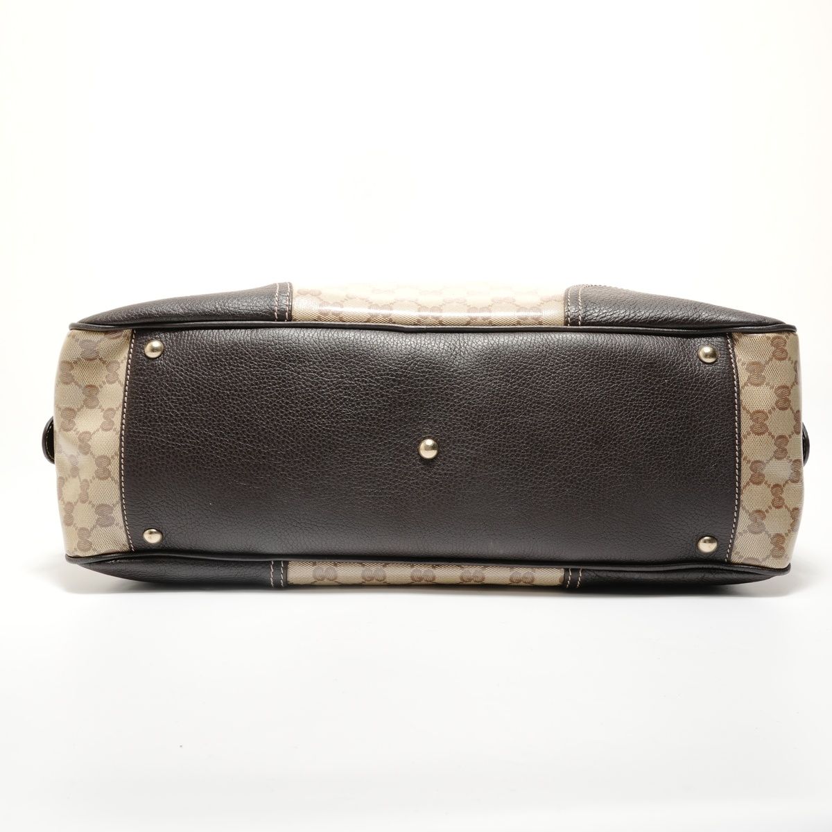 Gucci Boston Bag Sherry Line GG Crystal Gold Canvas — view 7