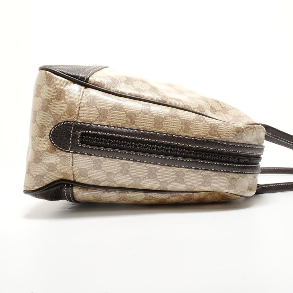 Gucci Boston Bag Sherry Line GG Crystal Gold Canvas — view 4