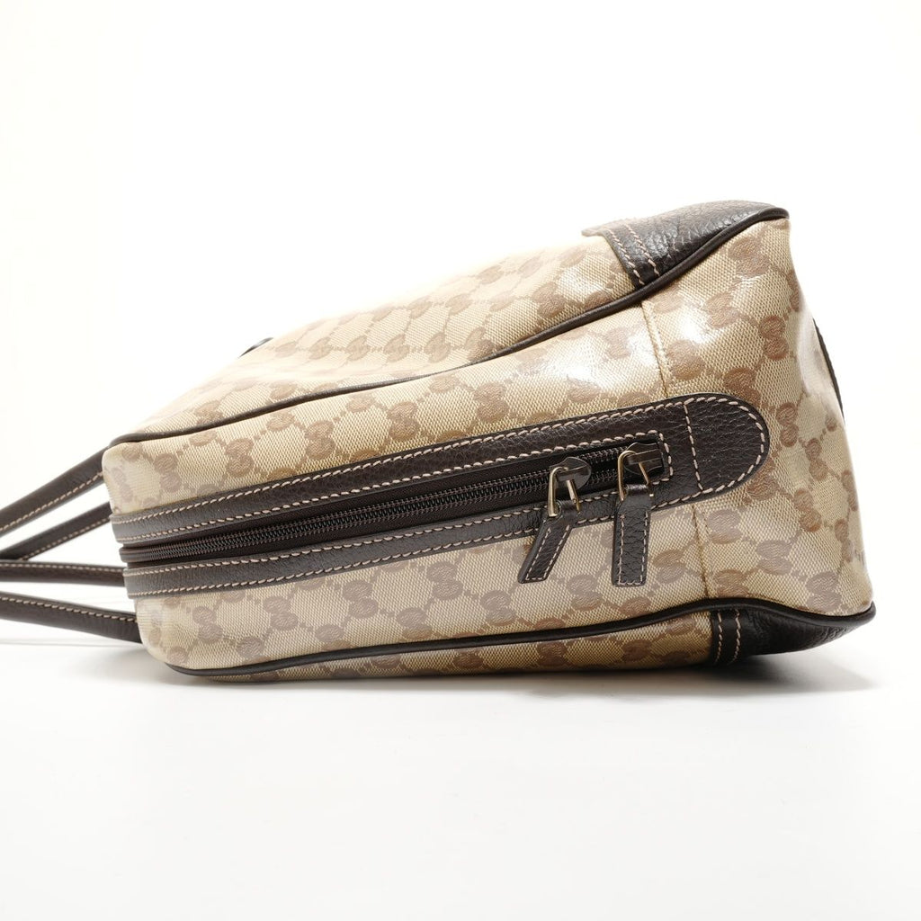 Gucci Boston Bag Sherry Line GG Crystal Gold Canvas — view 3