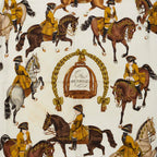 Hermes Carre 90 Reprise Horse Riding Scene Scarf Navy Multicolor — view 2