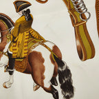 Hermes Carre 90 Reprise Horse Riding Scene Scarf Navy Multicolor — view 4