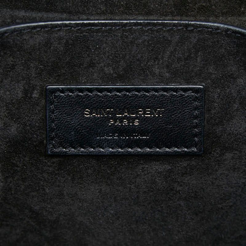 Saint Laurent Charlotte Toy Logo Shoulder Bag Black Patent Leather — view 7