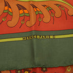 Hermes Carre 90 Skyros Bird Peacock Scarf Green Multicolor — view 6