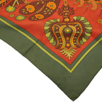 Hermes Carre 90 Skyros Bird Peacock Scarf Green Multicolor — view 3