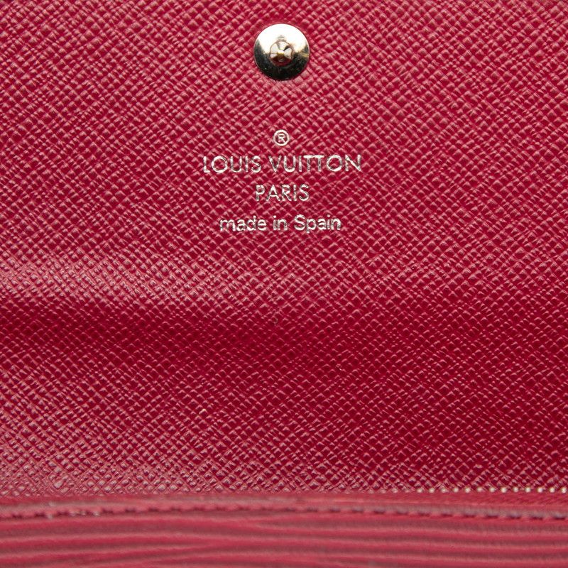Louis Vuitton Epi Portefeuille Emily Wallet Fuchsia Red Leather — view 5