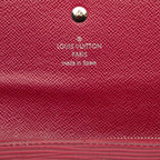 Louis Vuitton Epi Portefeuille Emily Wallet Fuchsia Red Leather — view 5