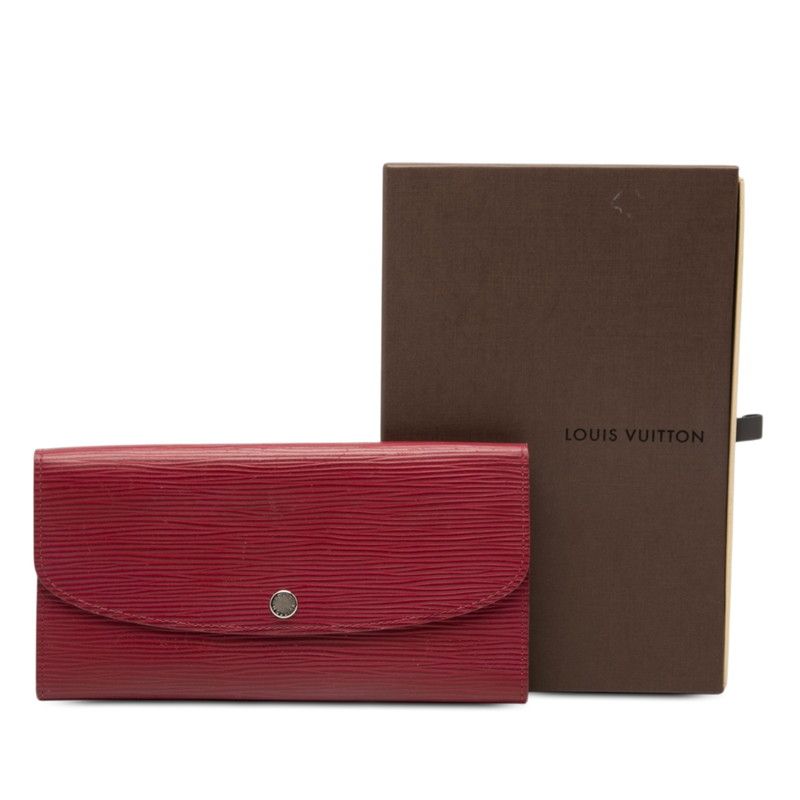 Louis Vuitton Epi Portefeuille Emily Wallet Fuchsia Red Leather — view 7