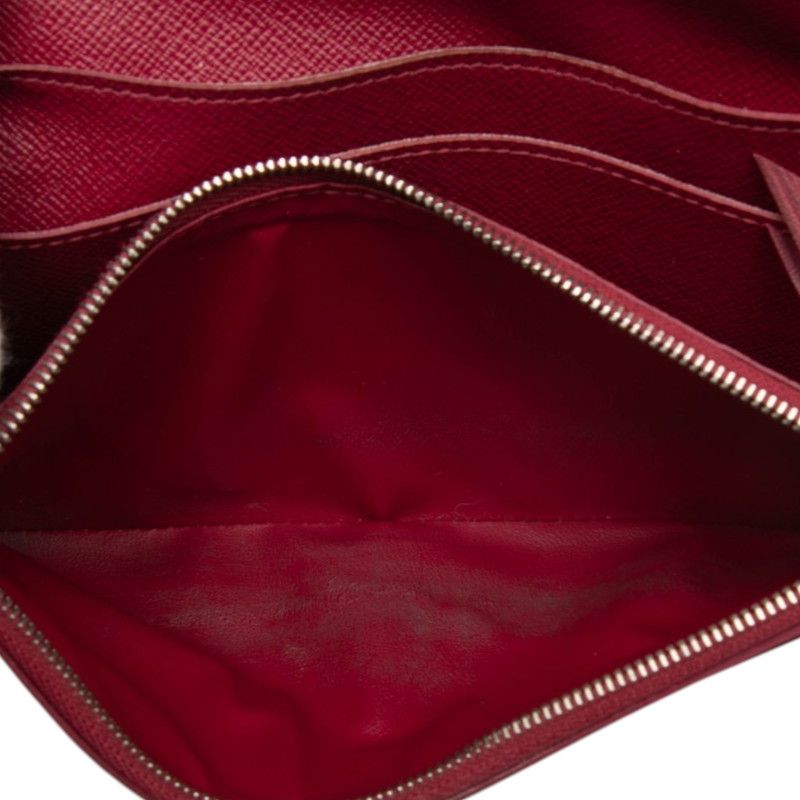 Louis Vuitton Epi Portefeuille Emily Wallet Fuchsia Red Leather — view 4