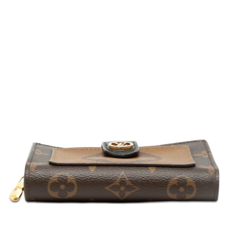 Louis Vuitton Monogram Giant Reverse Portefeuille Juliette Bifold Wallet Brown — view 3