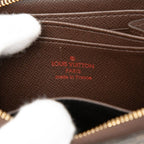 Louis Vuitton Damier Zippy Coin Purse Brown Leather — view 5
