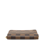 Louis Vuitton Damier Zippy Coin Purse Brown Leather — view 3