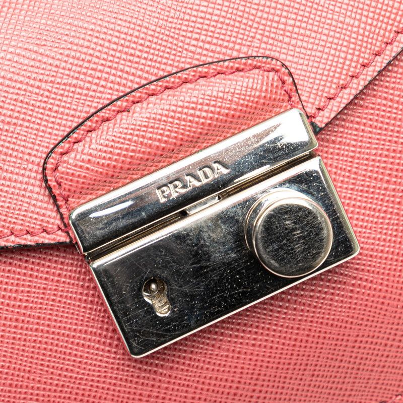 Prada Mini 2-Way Shoulder Bag Pink Saffiano Leather — view 4
