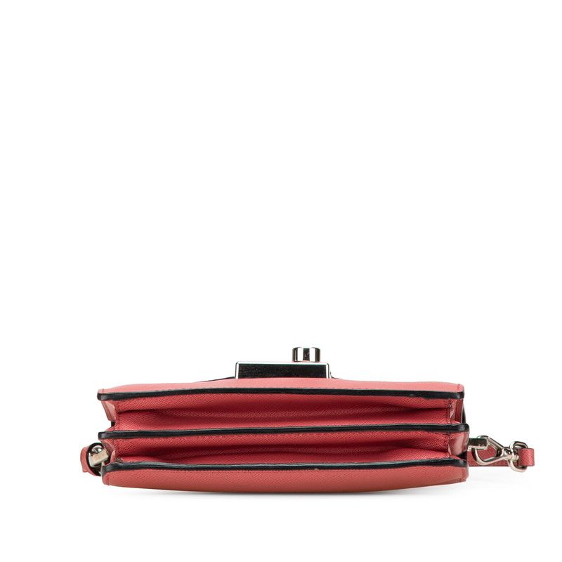 Prada Mini 2-Way Shoulder Bag Pink Saffiano Leather — view 3