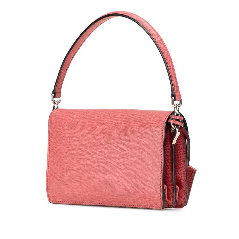 Prada Mini 2-Way Shoulder Bag Pink Saffiano Leather — view 2