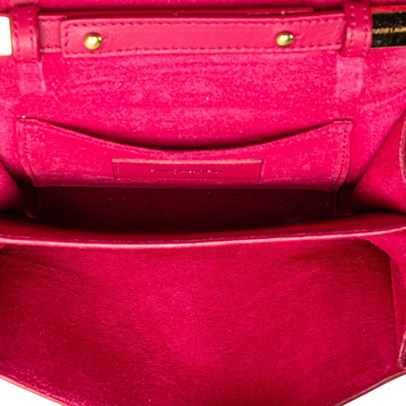 Saint Laurent Classic Yline Satchel Small Chain Crossbody Shoulder Bag Pink — view 7