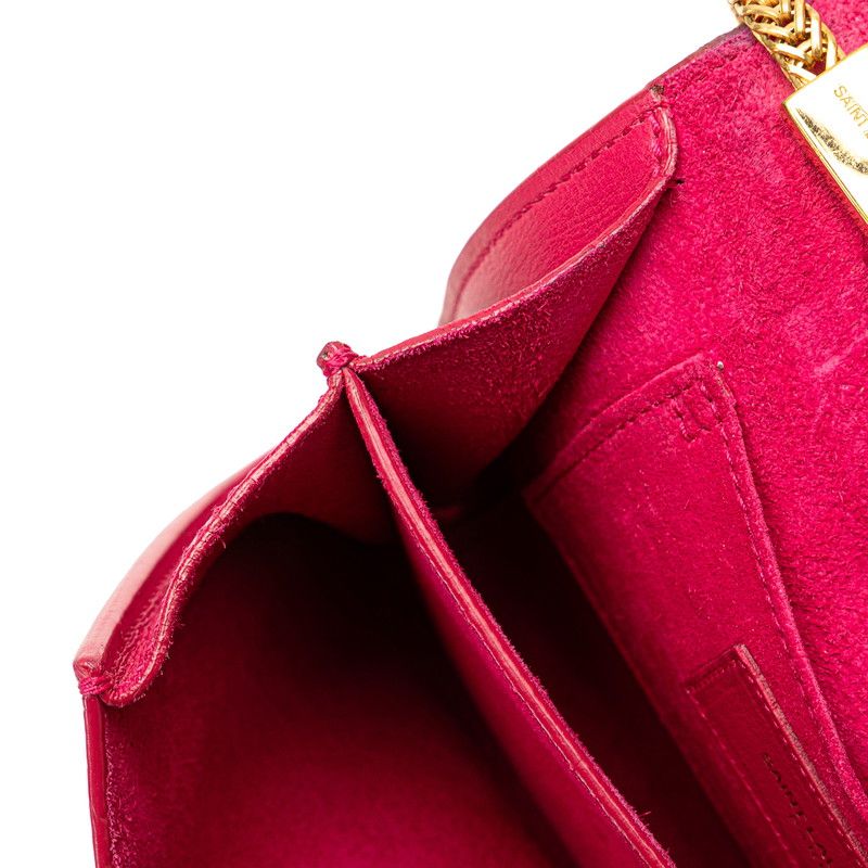 Saint Laurent Classic Yline Satchel Small Chain Crossbody Shoulder Bag Pink — view 6