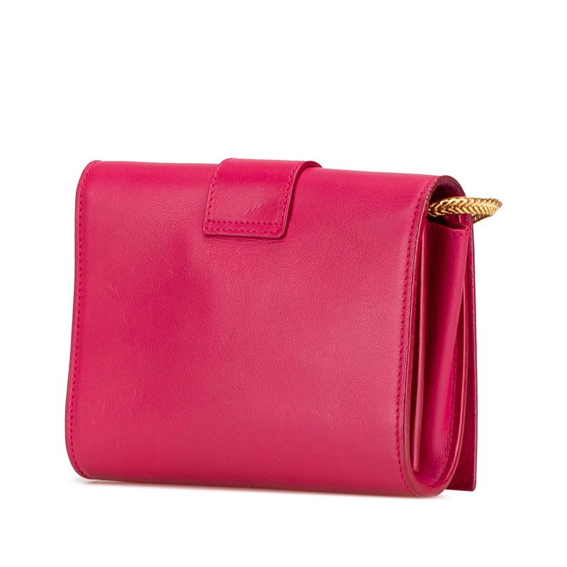 Saint Laurent Classic Yline Satchel Small Chain Crossbody Shoulder Bag Pink — view 2
