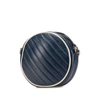 Gucci GG Marmont Mini Chain Shoulder Bag Navy White Leather — view 2