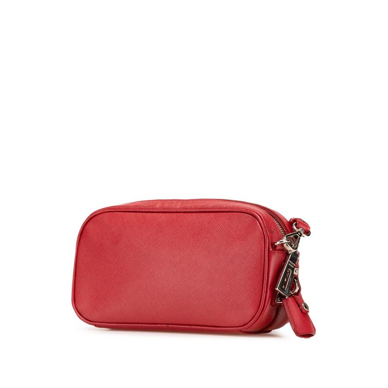 Prada Crossbody Shoulder Bag Red Saffiano Leather — view 2