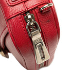 Prada Crossbody Shoulder Bag Red Saffiano Leather — view 5