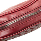 Bottega Veneta Intrecciato Waist Bag Wine Red Gold Leather — view 4