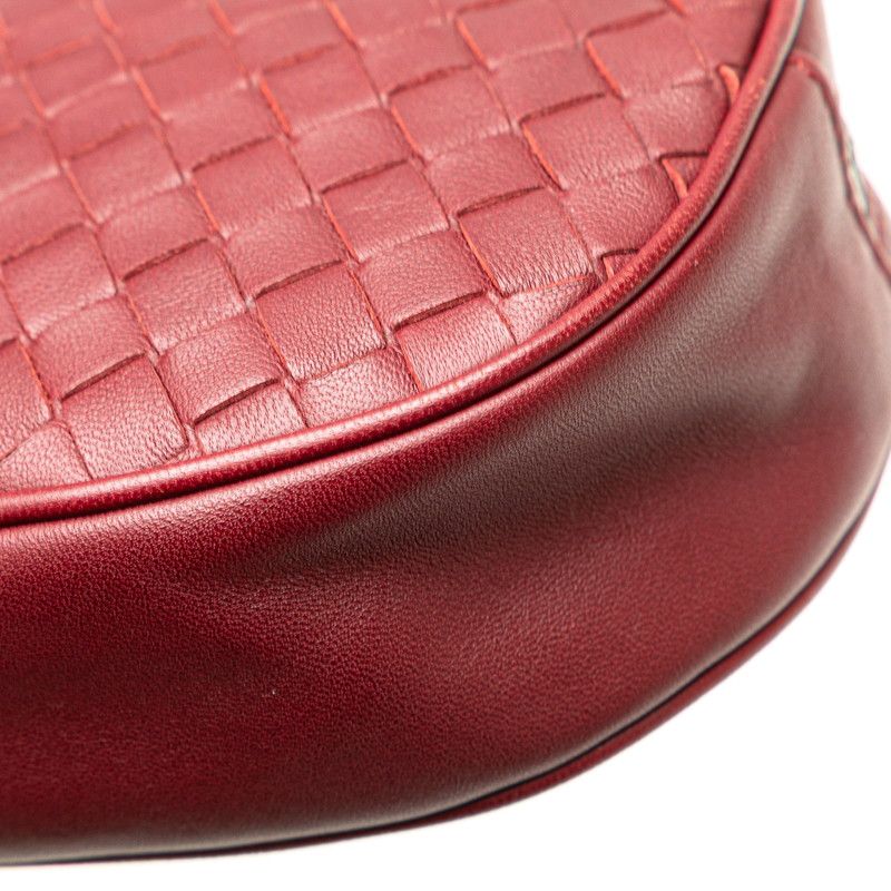 Bottega Veneta Intrecciato Waist Bag Wine Red Gold Leather — view 7