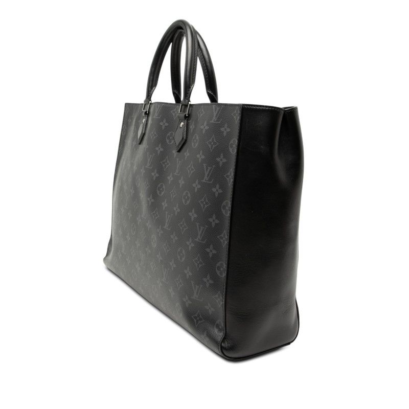 Louis Vuitton Monogram Eclipse Grand Sac Tote Gray Black Leather — view 2