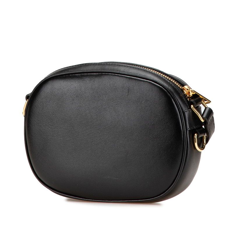 Celine CC Charm Small Crossbody Shoulder Bag Black Leather — view 2