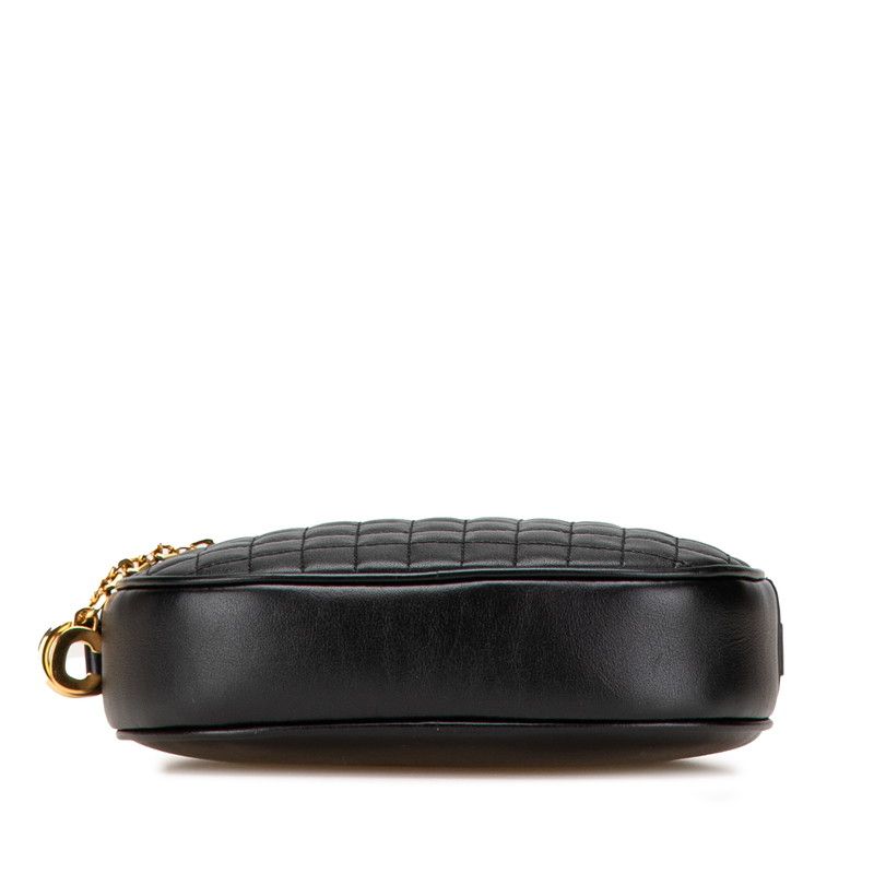 Celine CC Charm Small Crossbody Shoulder Bag Black Leather — view 3