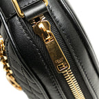 Celine CC Charm Small Crossbody Shoulder Bag Black Leather — view 6