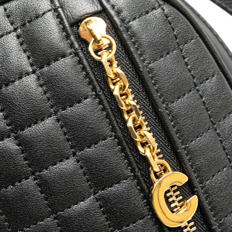 Celine CC Charm Small Crossbody Shoulder Bag Black Leather — view 5