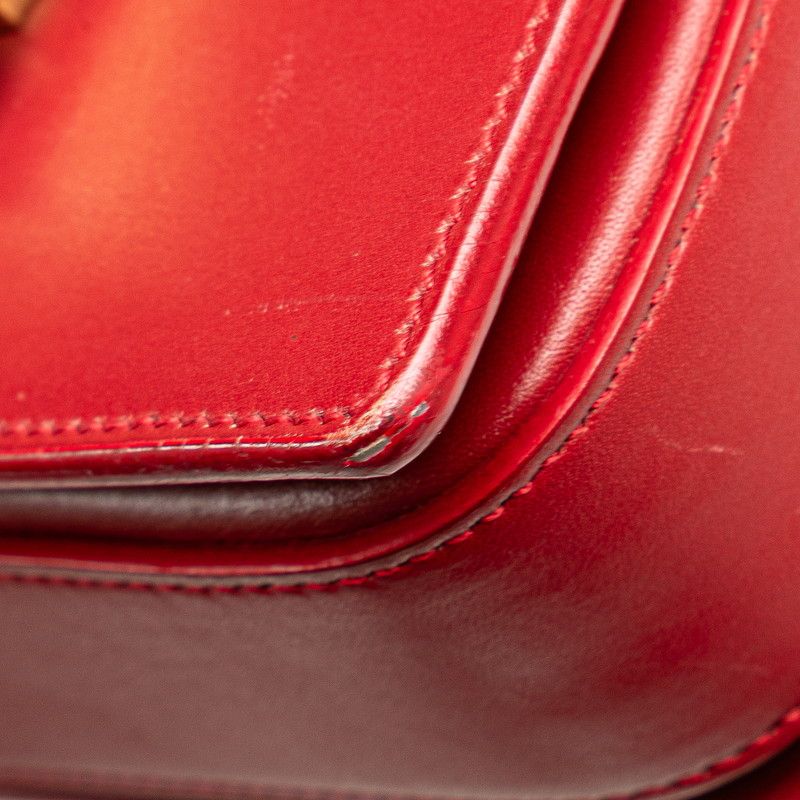 Saint Laurent Classic Lou Crossbody Mini Shoulder Bag Red Leather — view 7