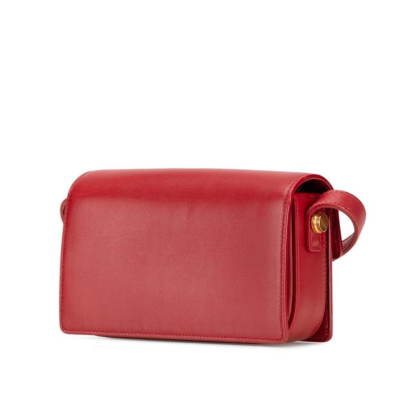 Saint Laurent Classic Lou Crossbody Mini Shoulder Bag Red Leather — view 2