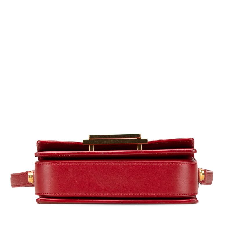 Saint Laurent Classic Lou Crossbody Mini Shoulder Bag Red Leather — view 3