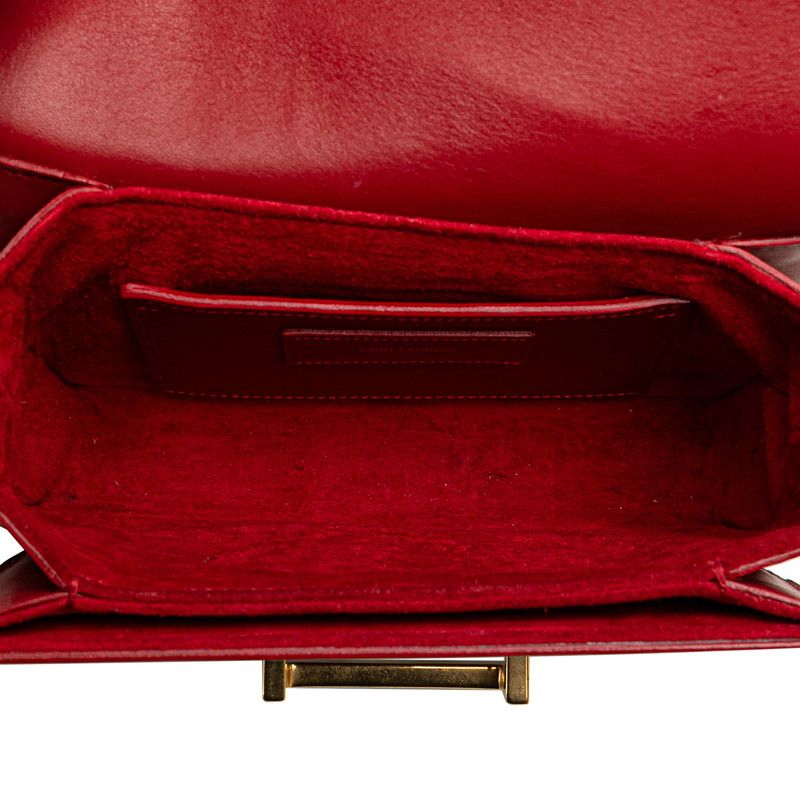Saint Laurent Classic Lou Crossbody Mini Shoulder Bag Red Leather — view 9