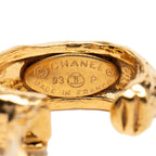 Chanel CC Logo Vintage Earrings Gold Plated — view 3