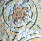 Hermes Carre 90 Peintre du Cheval Horse Painter Scarf Blue Green Silk — view 4