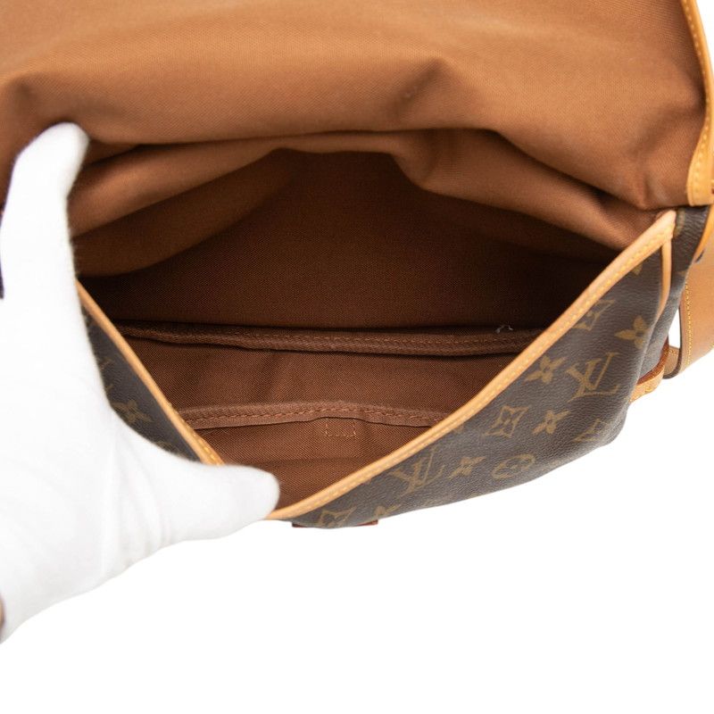 Louis Vuitton Monogram Saumur 30 Crossbody Shoulder Bag Brown Leather — view 5