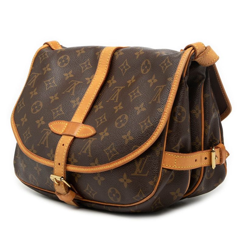 Louis Vuitton Monogram Saumur 30 Crossbody Shoulder Bag Brown Leather — view 2