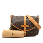 Louis Vuitton Monogram Saumur 30 Crossbody Shoulder Bag Brown Leather — view 7