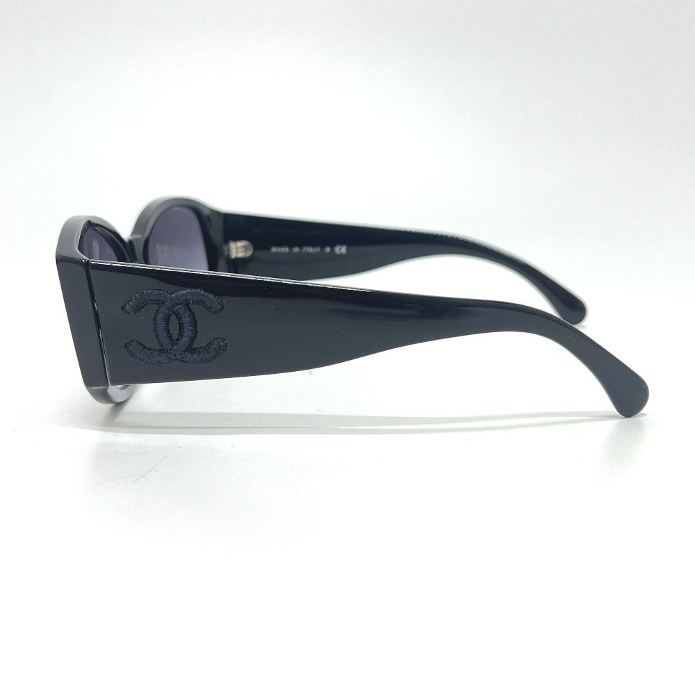 Chanel Sunglasses Embroidery CC Logo Acetate Black Eyewear — view 3