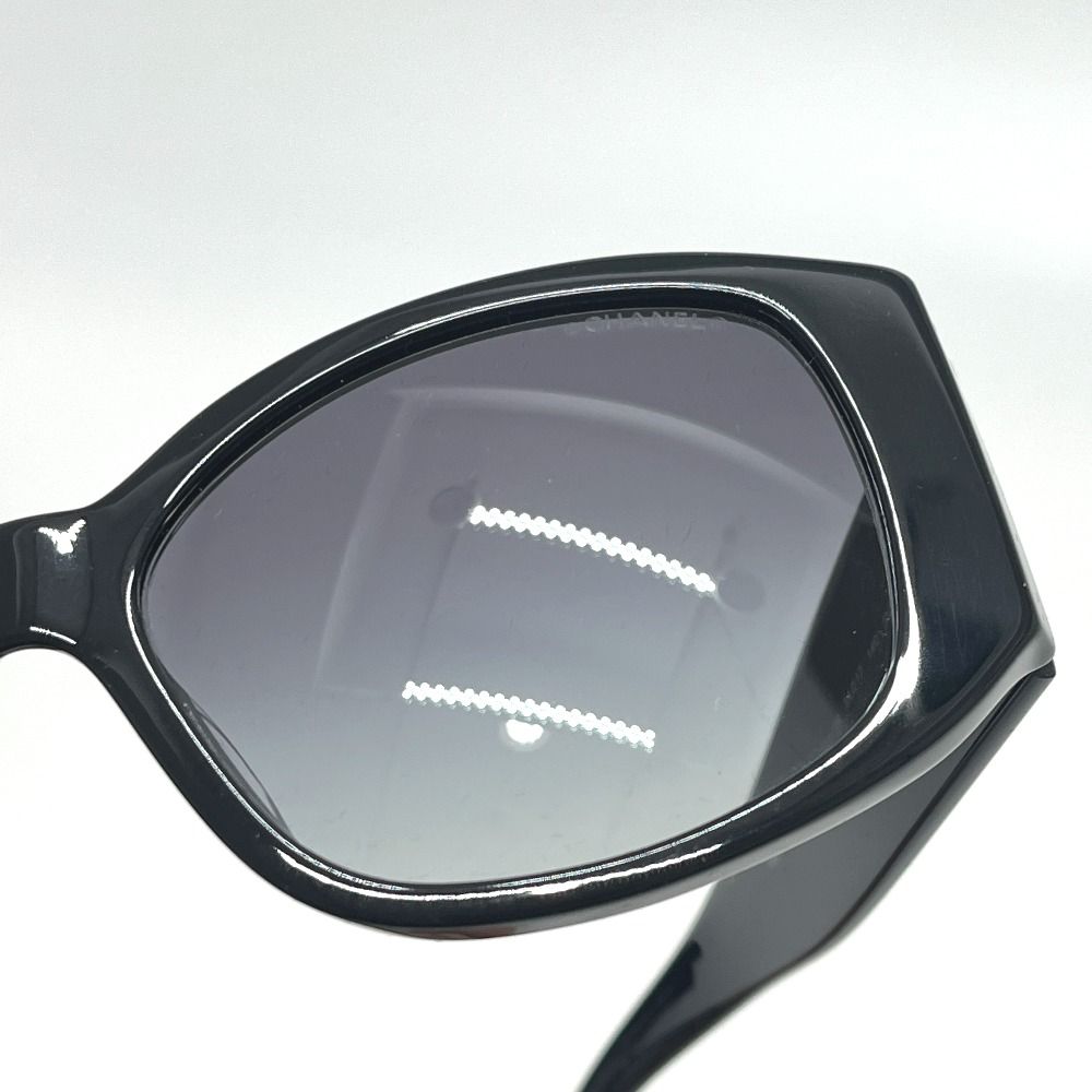 Chanel Sunglasses Embroidery CC Logo Acetate Black Eyewear — view 8