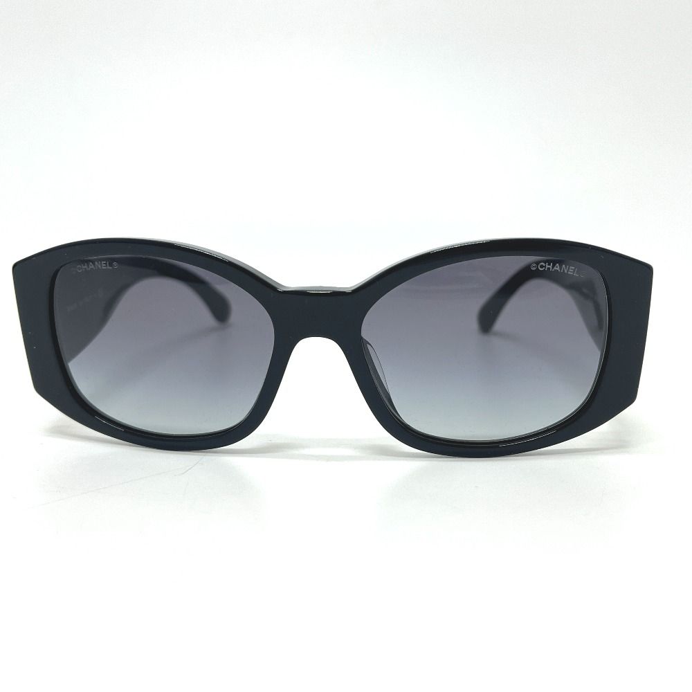 Chanel Sunglasses Embroidery CC Logo Acetate Black Eyewear — view 2