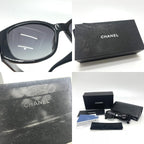 Chanel Sunglasses Embroidery CC Logo Acetate Black Eyewear — view 9