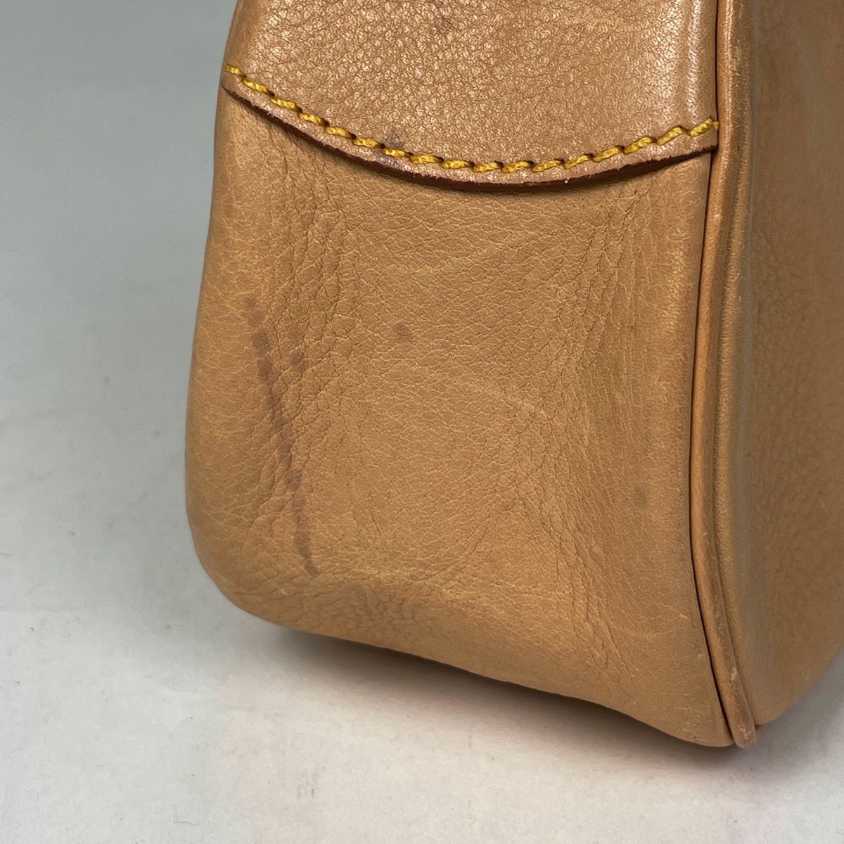 Prada Logo Handbag Leather Beige — view 4