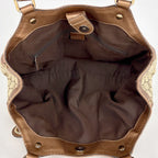 Gucci GG Pattern Ski Tote Canvas Metallic Brown — view 9