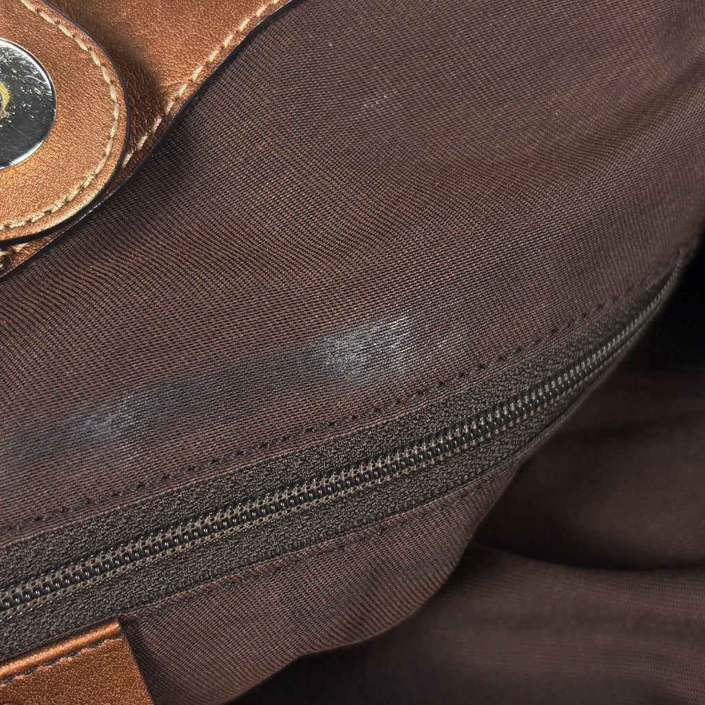 Gucci GG Pattern Ski Tote Canvas Metallic Brown — view 8